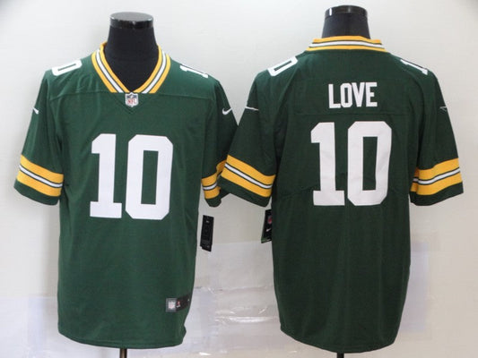 Men's Green Bay Packers Jordan Love #10 Green Game Jersey