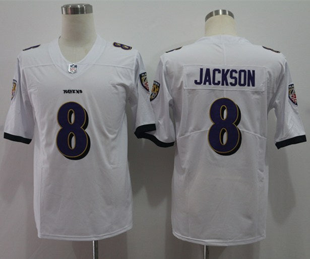 Men's Baltimore Ravens Lamar Jackson White Vapor Limited Jersey