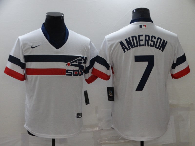 Men's Chicago White Sox Tim Anderson #7 White Authentic Game Jersey