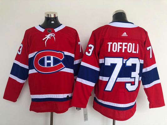 Men's Montreal Canadiens Tyler Toffoli #73 Red Player Game Jersey