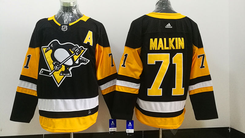 Men's Pittsburgh Penguins Evgeni Malkin #71 Black Player Jersey