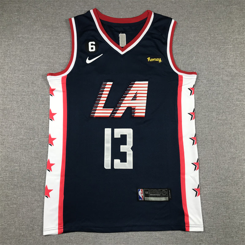 Men's LA Clippers Paul George Nike Navy 2022/23 Swingman Jersey