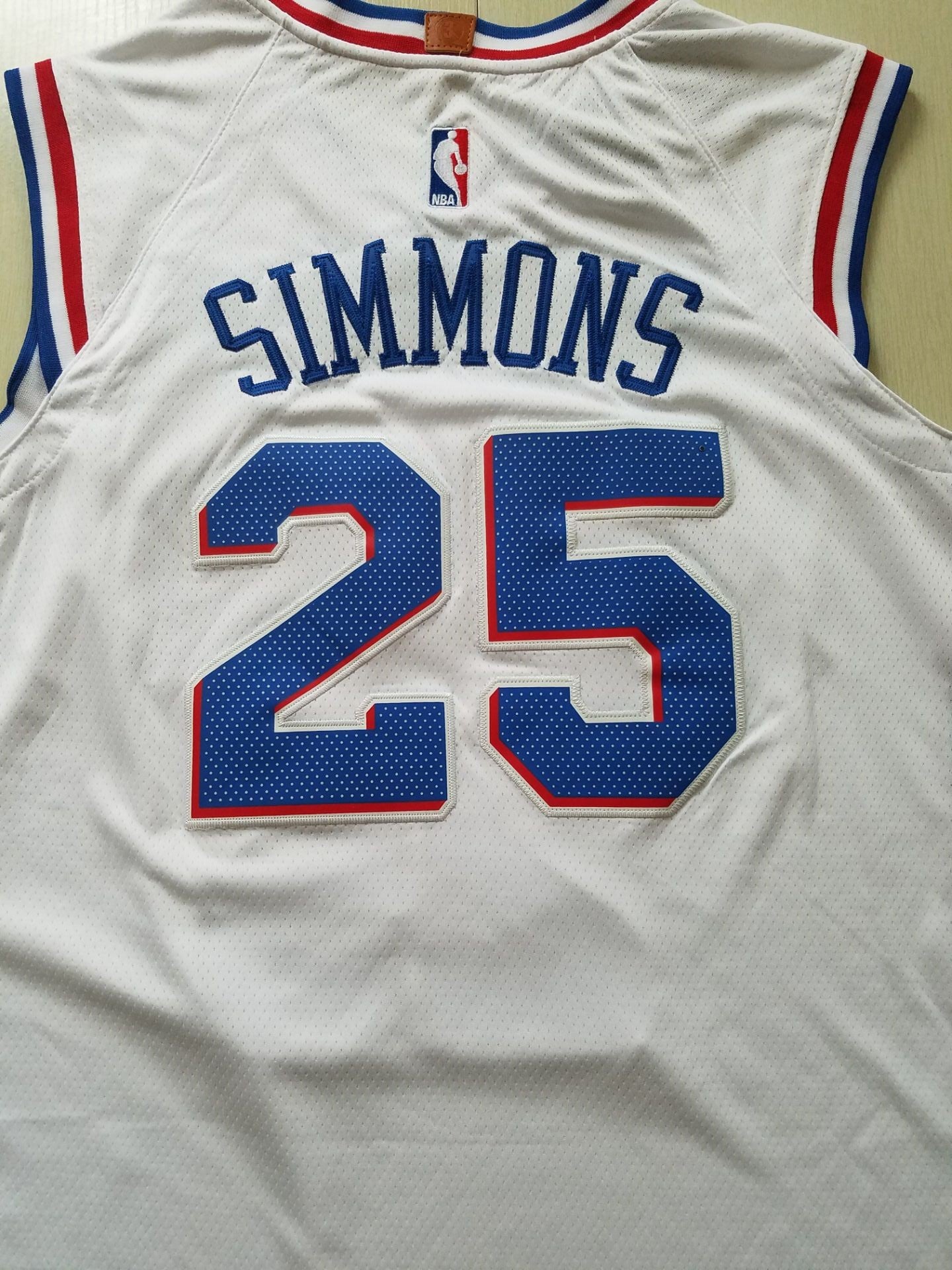 Men's Philadelphia 76ers Ben Simmons #25 White Swingman Jersey