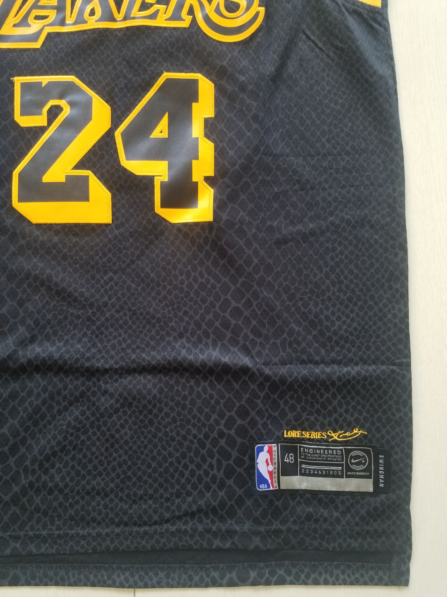 Men's Los Angeles Lakers Kobe Bryant #24 NBA Black Jersey - City Edition