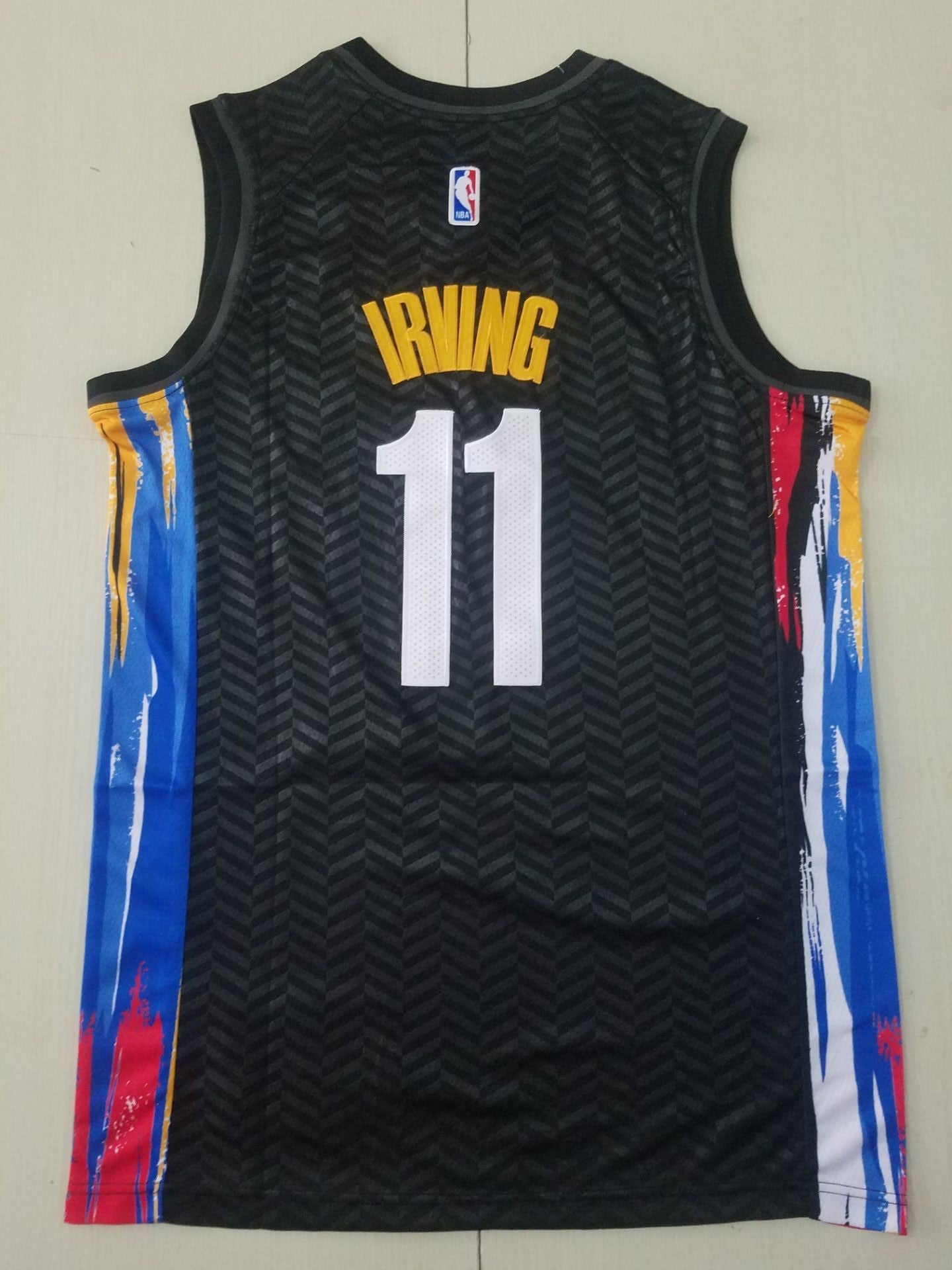 Men's Brooklyn Nets Kyrie Irving Black 2020/21 Swingman Jersey - City Edition