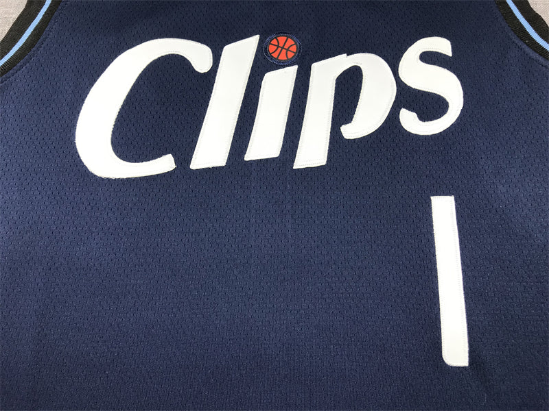 Men's LA Clippers James Harden #1 Navy 2023/24 Swingman Jersey - City Edition