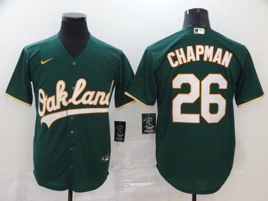 Men's Oakland Athletics Matt Chapman #26 Green Replica Baseball Jersey