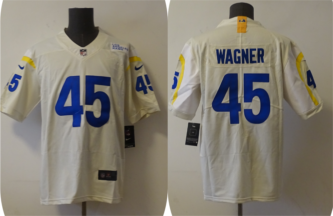 Men's Los Angeles Rams Bobby Wagner #45 Beige Game Jersey