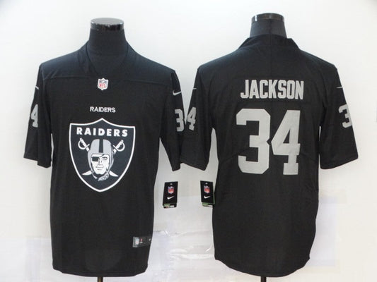 Men's Las Vegas Raiders #34 Bo Jackson Black Alternate Player Jersey