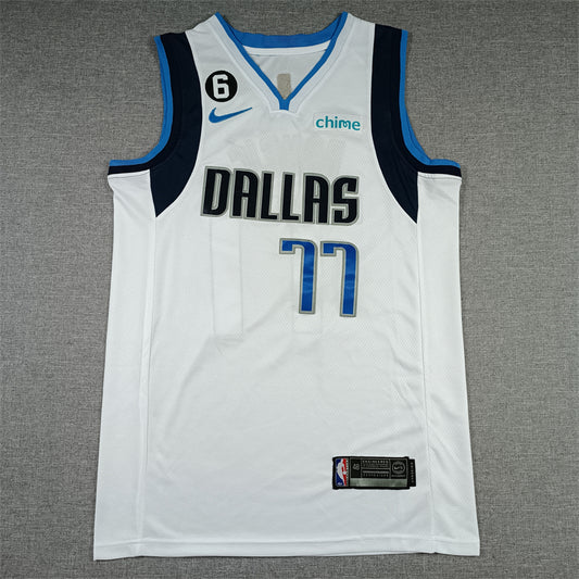 Men's Dallas Mavericks Luka Doncic #77 White Fast Break Replica Jersey - Association Edition