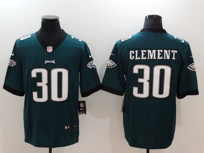 Men's Philadelphia Eagles Corey Clement #30 Midnight Green Game Jersey