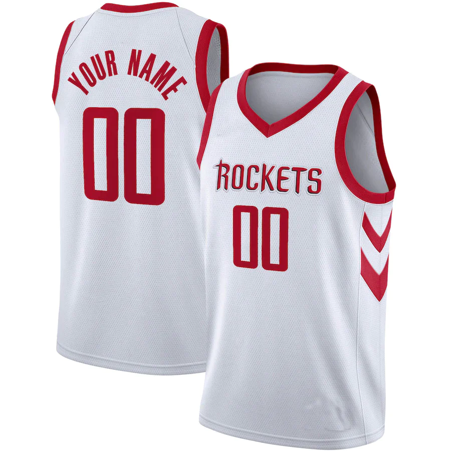 Men's Houston Rockets White Custom Swingman Jersey