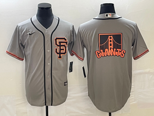 Men's San Francisco Giants Gray Road Replica Player Jersey