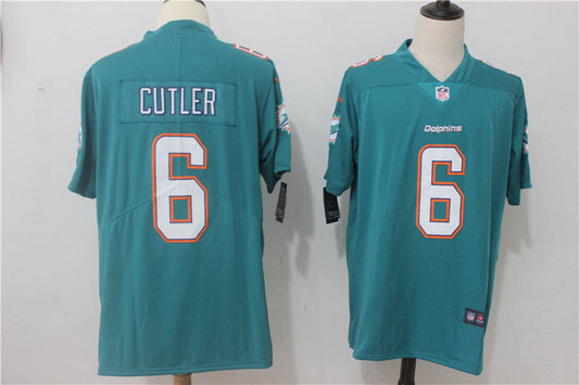 Men's Miami Dolphins Jay Cutler #6 Green Game Jersey