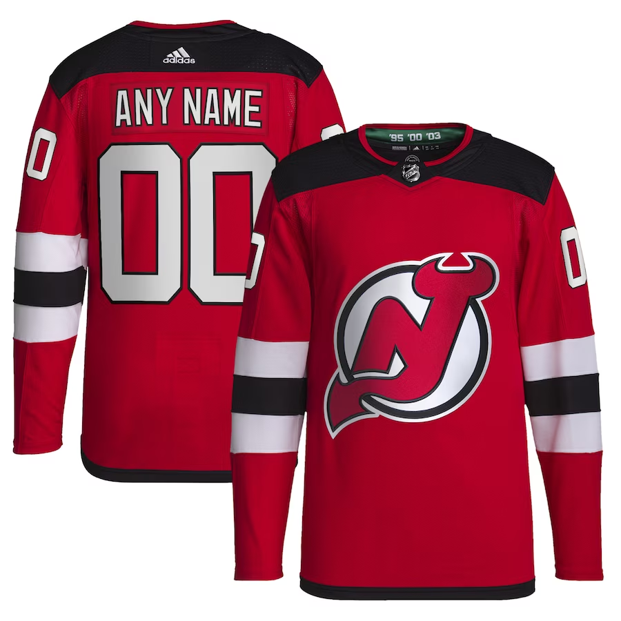 Men's New Jersey Devils Red Custom Team Player Jersey