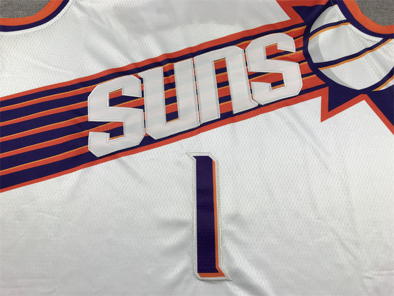 Men's Phoenix Suns Devin Booker #1 White 2023/24 Fast Break Replica Jersey - Association Edition