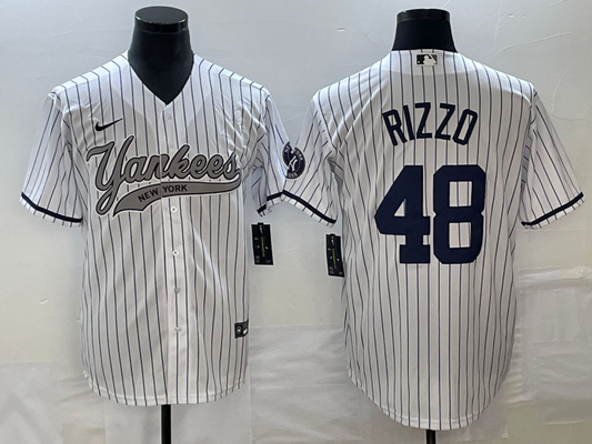 Men's New York Yankees Anthony Rizzo #48 White Player Jersey Joint Edition