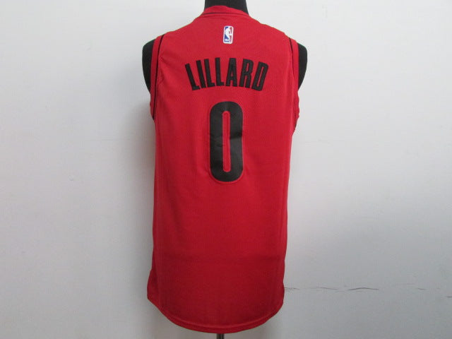 Men's Portland Trail Blazers Damian Lillard #0 Red Swingman Jersey