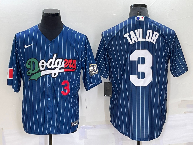 Men's Los Angeles Dodgers Chris Taylor #3 Blue Player Game Jersey