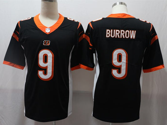 Men's Cincinnati Bengals Joe Burrow #9 Black Game Jersey