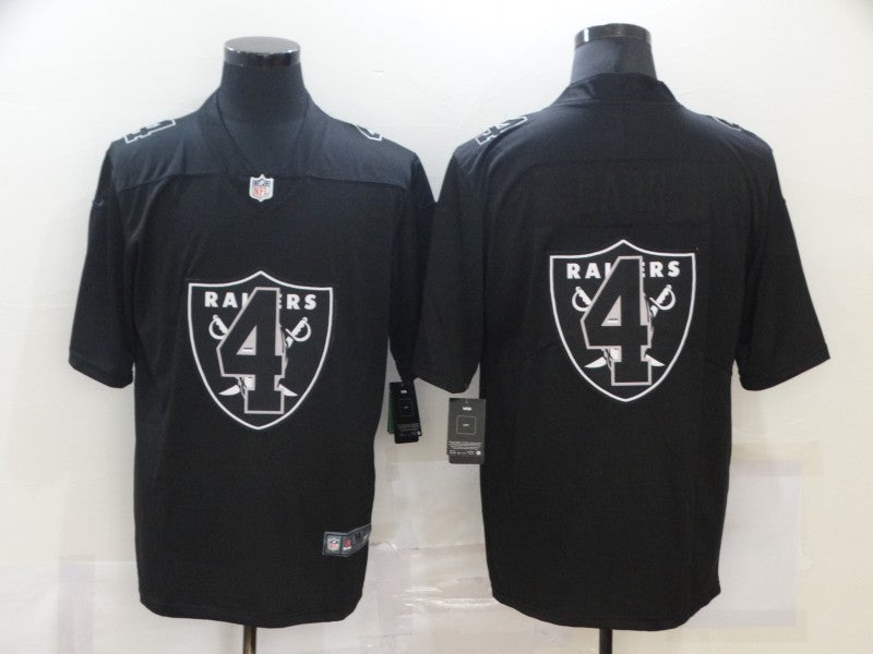 Men's Las Vegas Raiders #4 Derek Carr Black Player Team Jersey