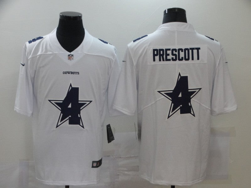 Men's Dallas Cowboys #4 Dak Prescott White Player Game Jersey