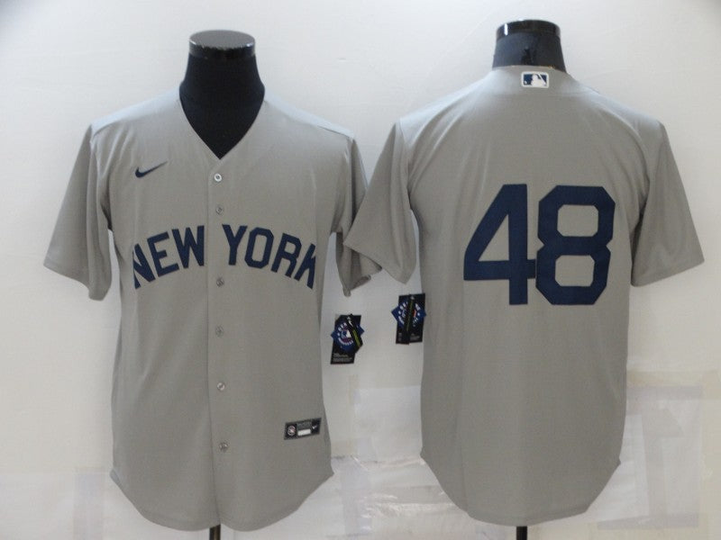 Men's New York Yankees Anthony Rizzo #48 Gray Replica Player Name Jersey