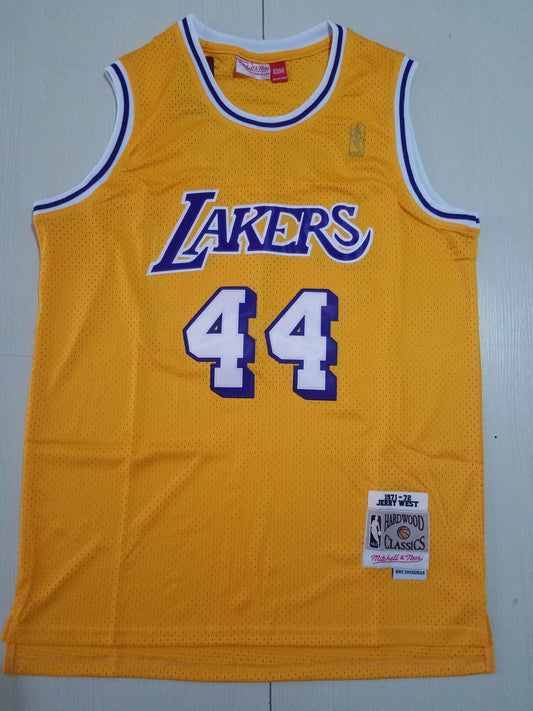 Men's Los Angeles Lakers Jerry West Gold Big & Tall Hardwood Classics Jersey