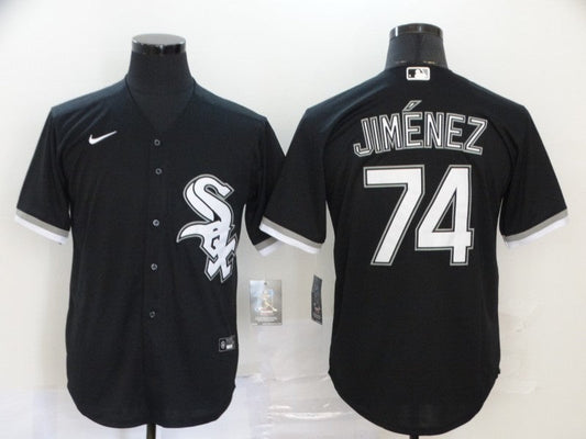 Men's Chicago White Sox Eloy Jimenez #74 Black Replica Baseball Jersey