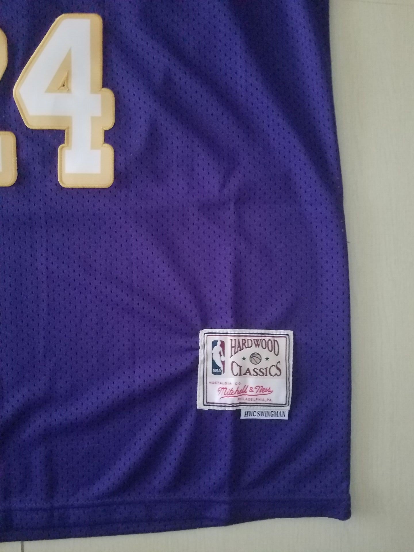 Men's Los Angeles Lakers Kobe Bryant Purple Hardwood Classics Player Jersey