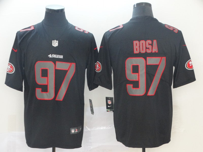 Men's San Francisco 49ers Nick Bosa #97 Black Team Game Jersey