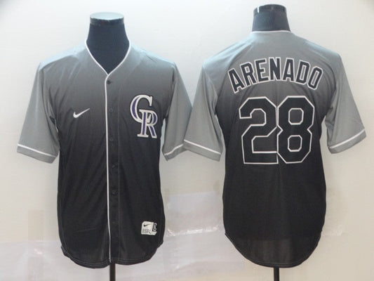 Men's Colorado Rockies Nolan Arenado #28 Gray Gradient Replica Jersey