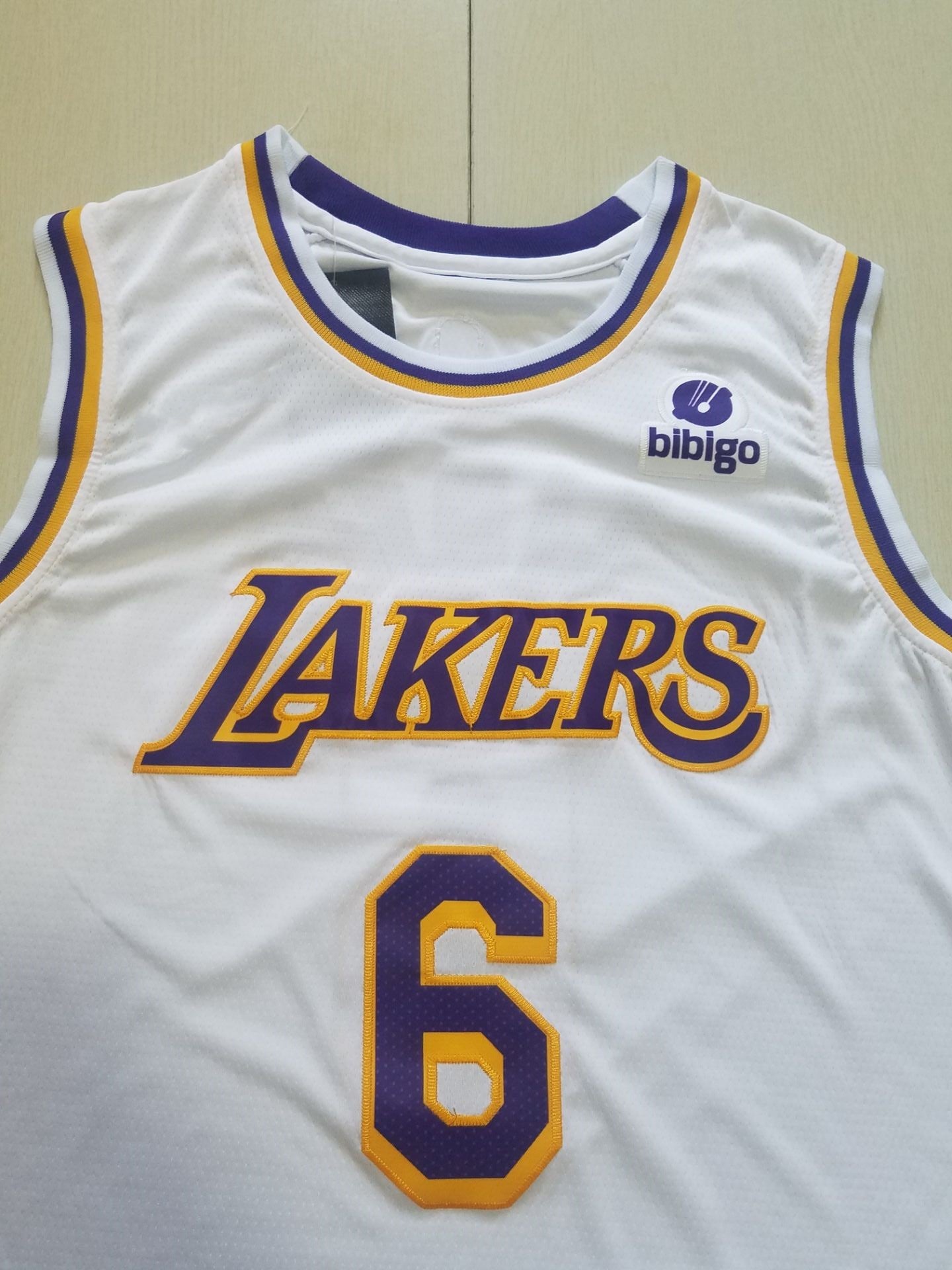 Men's Los Angeles Lakers LeBron James #6 NBA White Jersey