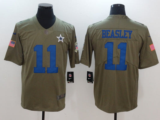 Men's Dallas Cowboys Cole Beasley #11 Brown Game Jersey