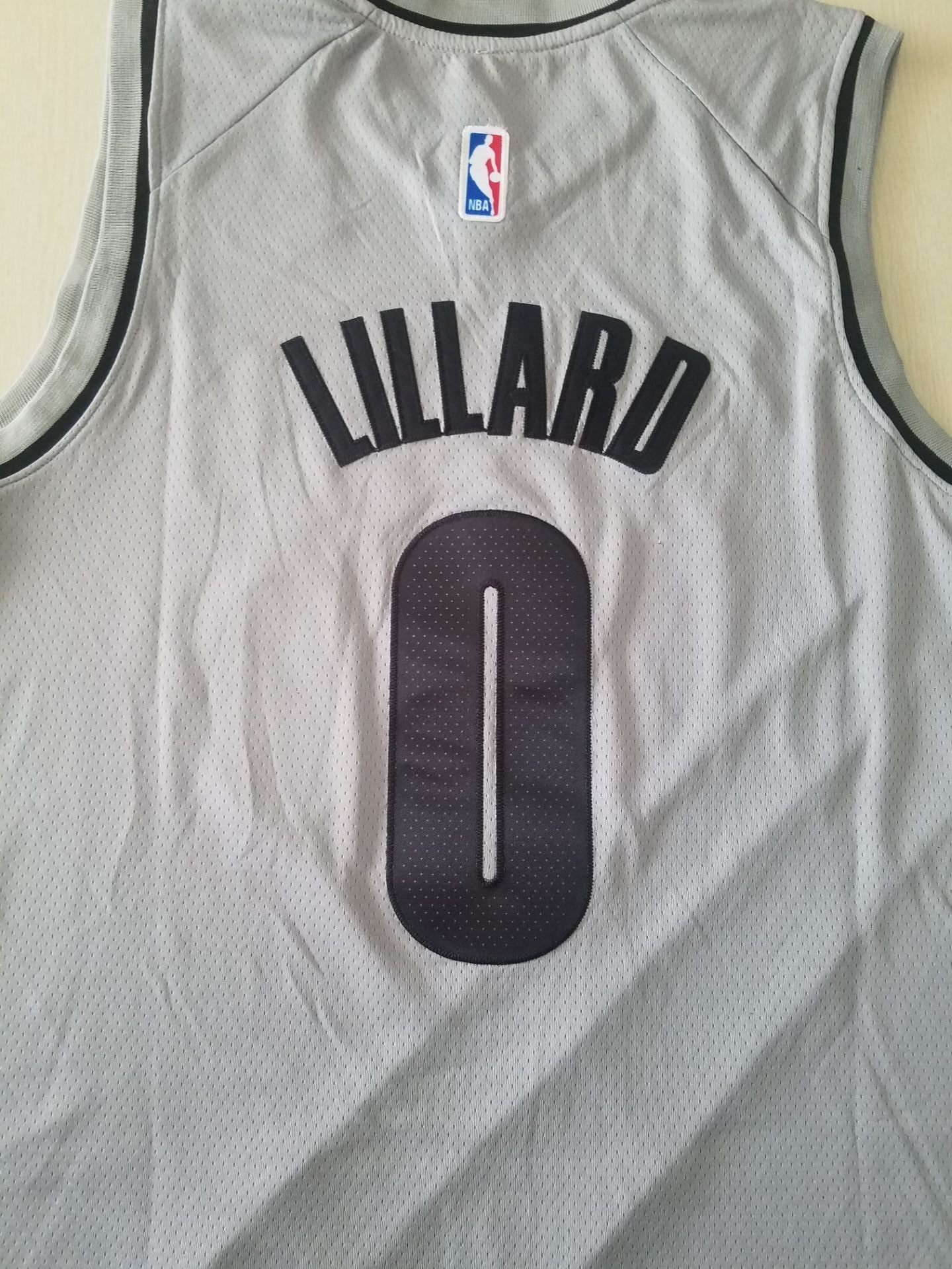 Men's Portland Trail Blazers Damian Lillard #0 NBA Gray Swingman Jersey