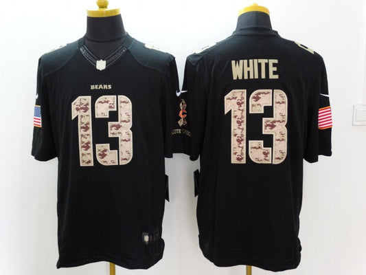 Men's Chicago Bears Kevin White #13 Black Game Player Jersey