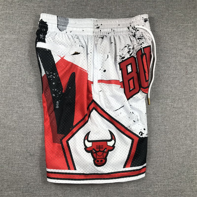 Men's Chicago Bulls White Swingman Pocket Shorts