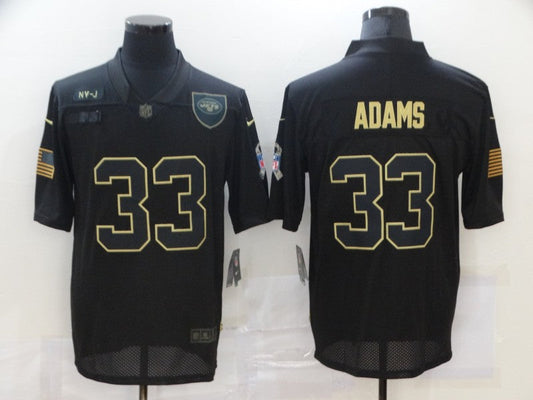 Men's New York Jets #33 Jamal Adams Black Game Jersey