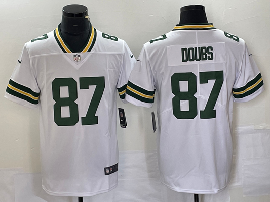 Men's Green Bay Packers Romeo Doubs #87 White Game Jersey