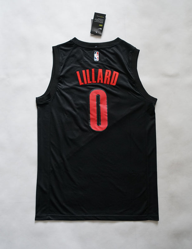 Men's Portland Trail Blazers Damian Lillard #0 NBA Black Swingman Jersey