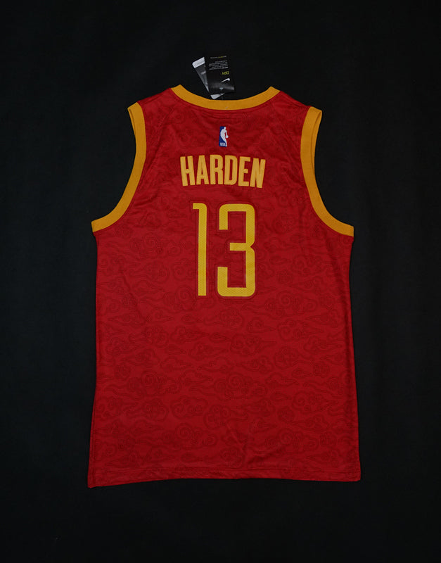 Men's Houston Rockets James Harden #13 Red City Edition Swingman Jersey