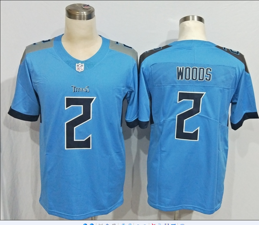 Men's Tennessee Titans Robert Woods #2 Light Blue Game Jersey