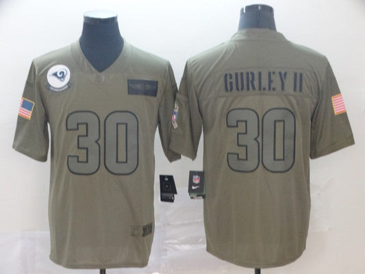 Men's Los Angeles Rams Todd Gurley II #30 Brown Game Jersey