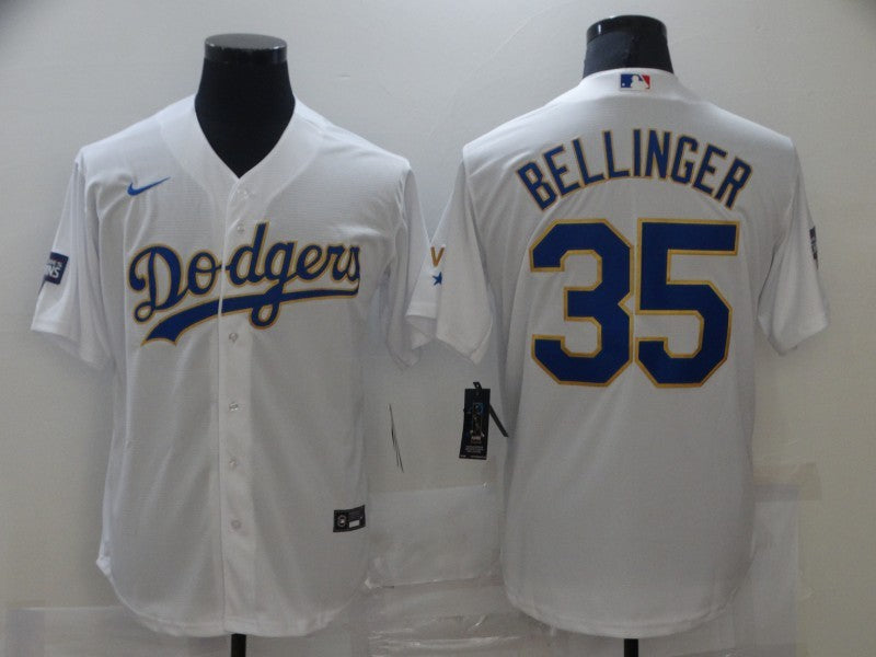 Men's Los Angeles Dodgers Cody Bellinger #35 White Stitched Jersey