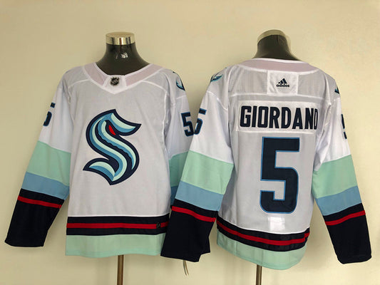 Men's Seattle Kraken Mark Giordano #5 White Home Breakaway Player Jersey