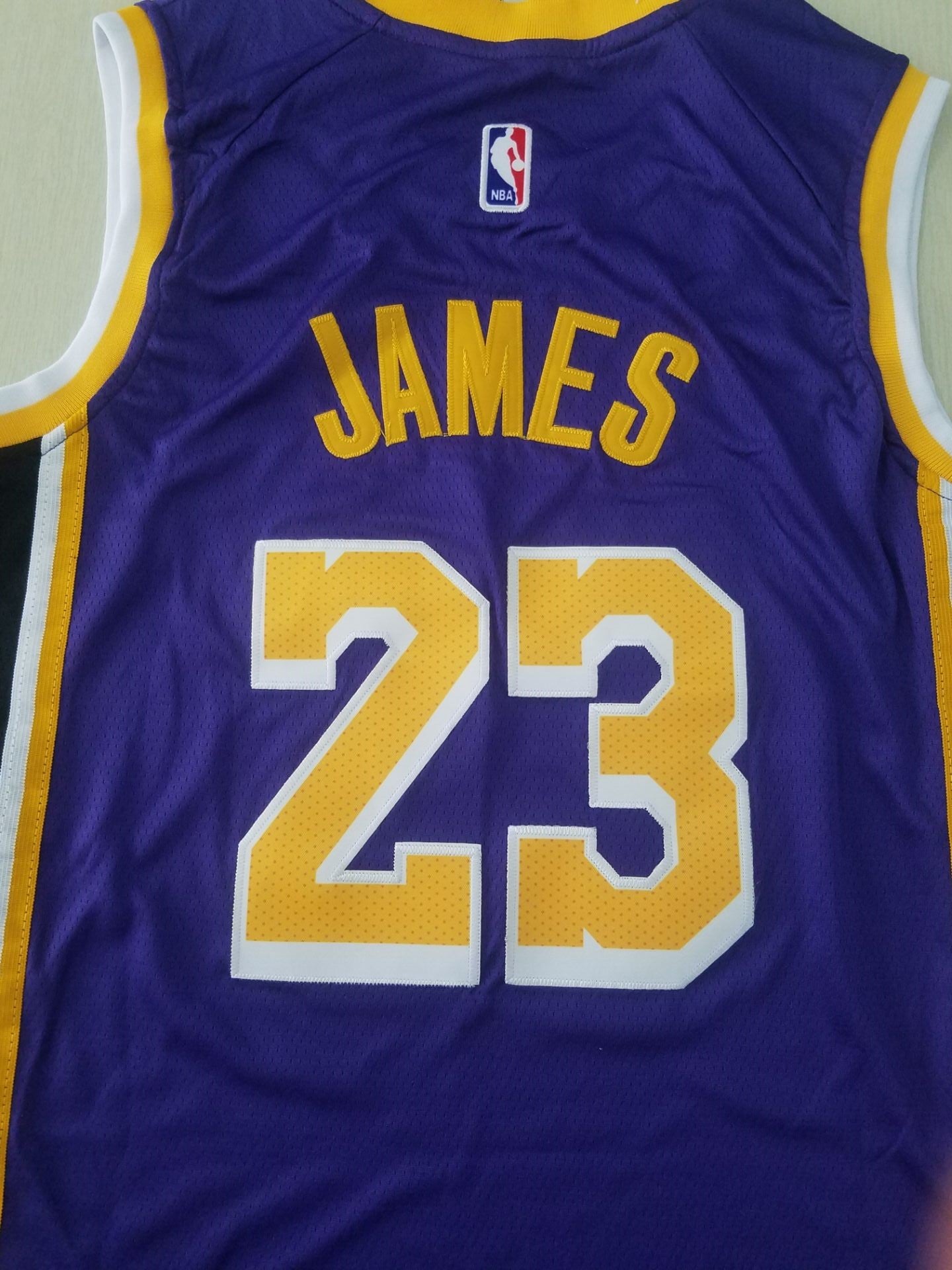 Men's Los Angeles Lakers LeBron James #23 NBA Purple Swingman Jersey