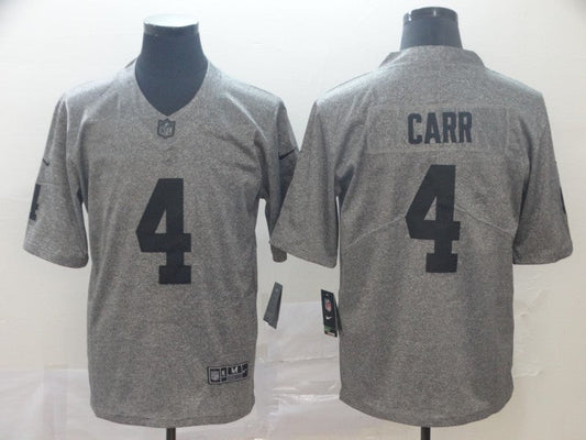 Men's Las Vegas Raiders Derek Carr #4 Gray Alternate Game Jersey