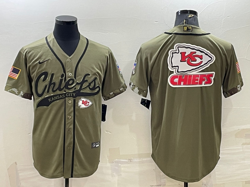 Men's Kansas City Chiefs Olive 2022 Salute To Service Limited Jersey