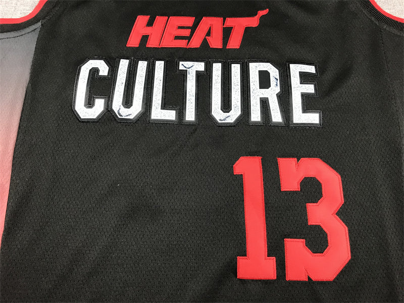 Men's Miami Heat Bam Adebayo #13 Black 2023/24 Swingman Jersey - City Edition