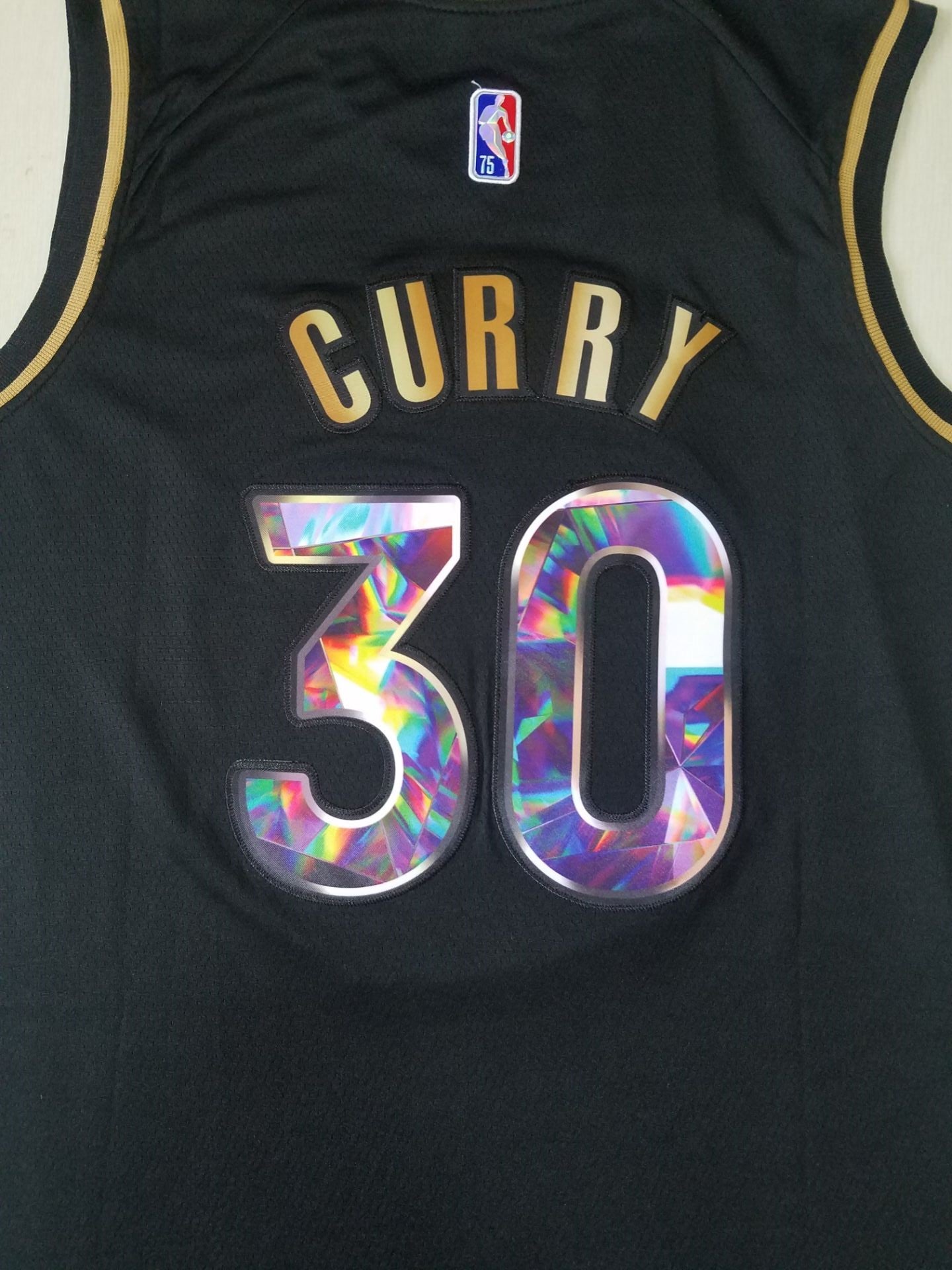 Men's Golden State Warriors Stephen Curry #30 NBA Black Swingman Jersey